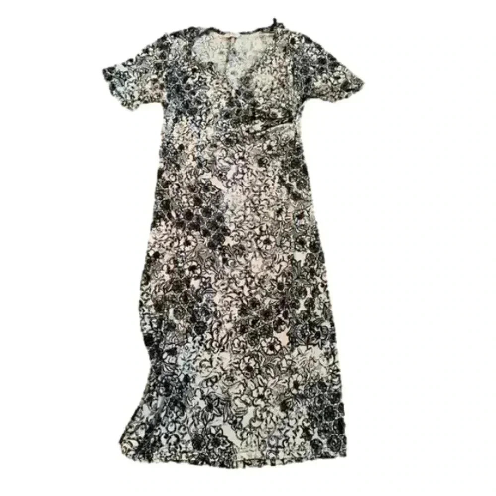 Vtg floral wrap dress